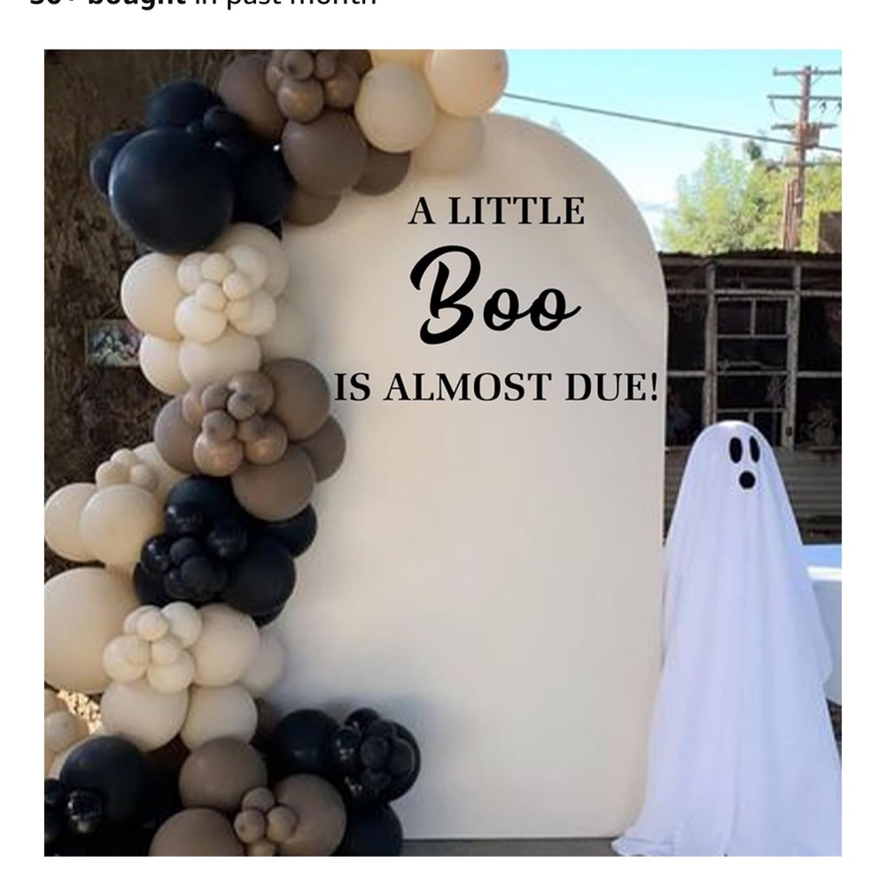 A little Boo is almost Due decal for backdrop.